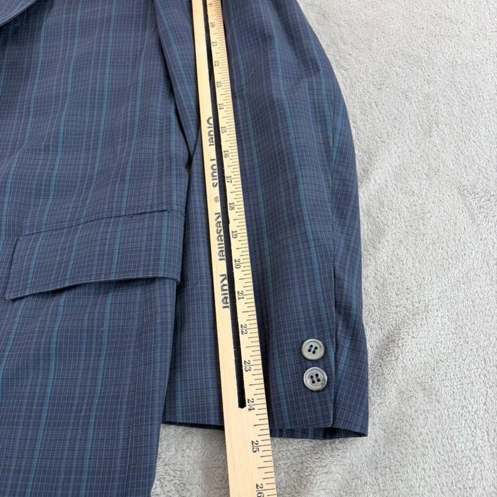 Vintage Brooks Brothers Blazer‎ Sport Coat in Blue Plaid Men 42R Made in USA - Picture 10 of 11